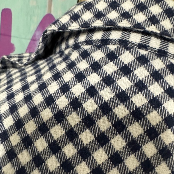 C & C California SZ S Long Sleeves Black and White Gingham Button-Up Shirt - Picture 9 of 16